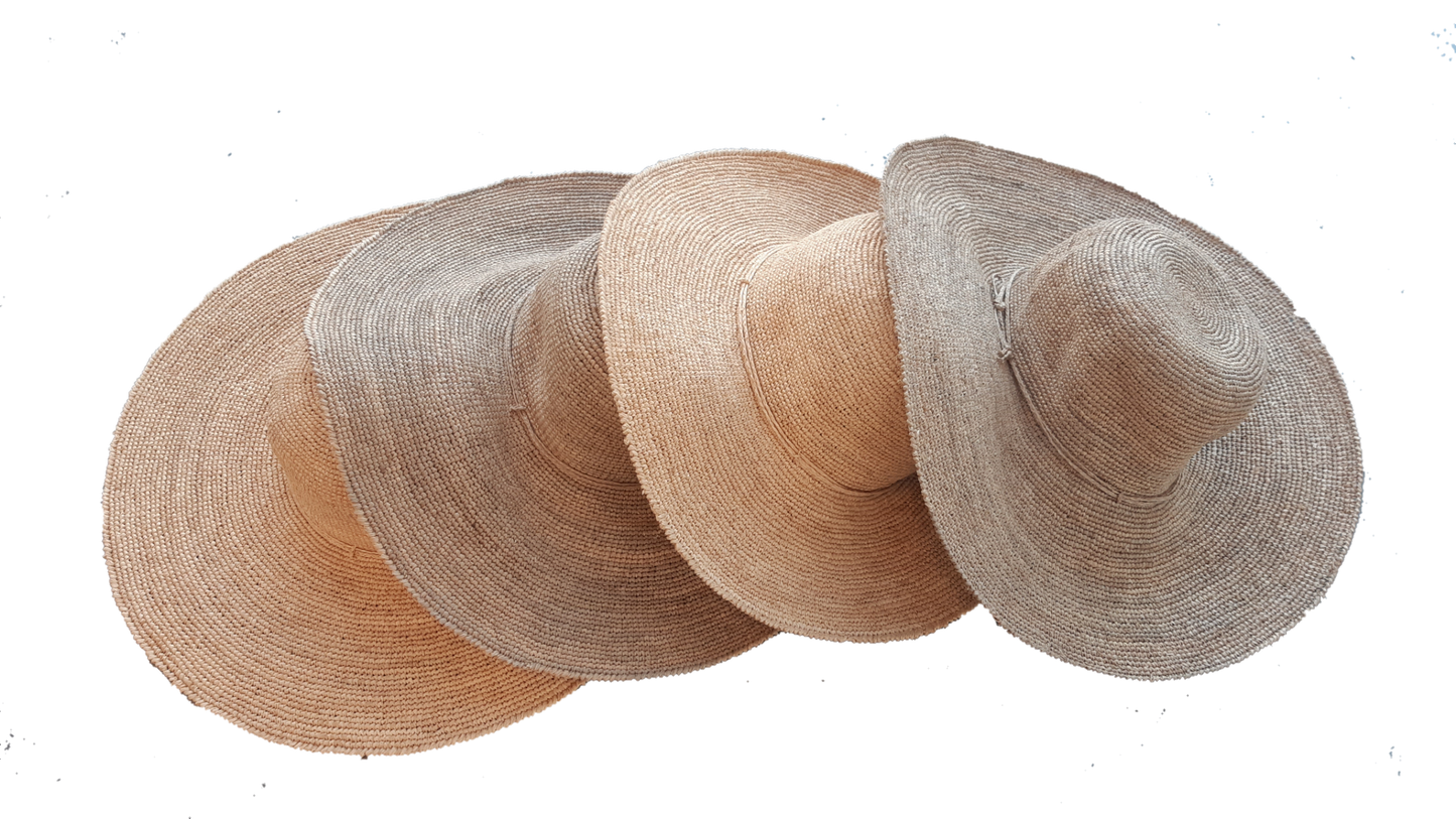 Capeline sommar virkad raffiahatt