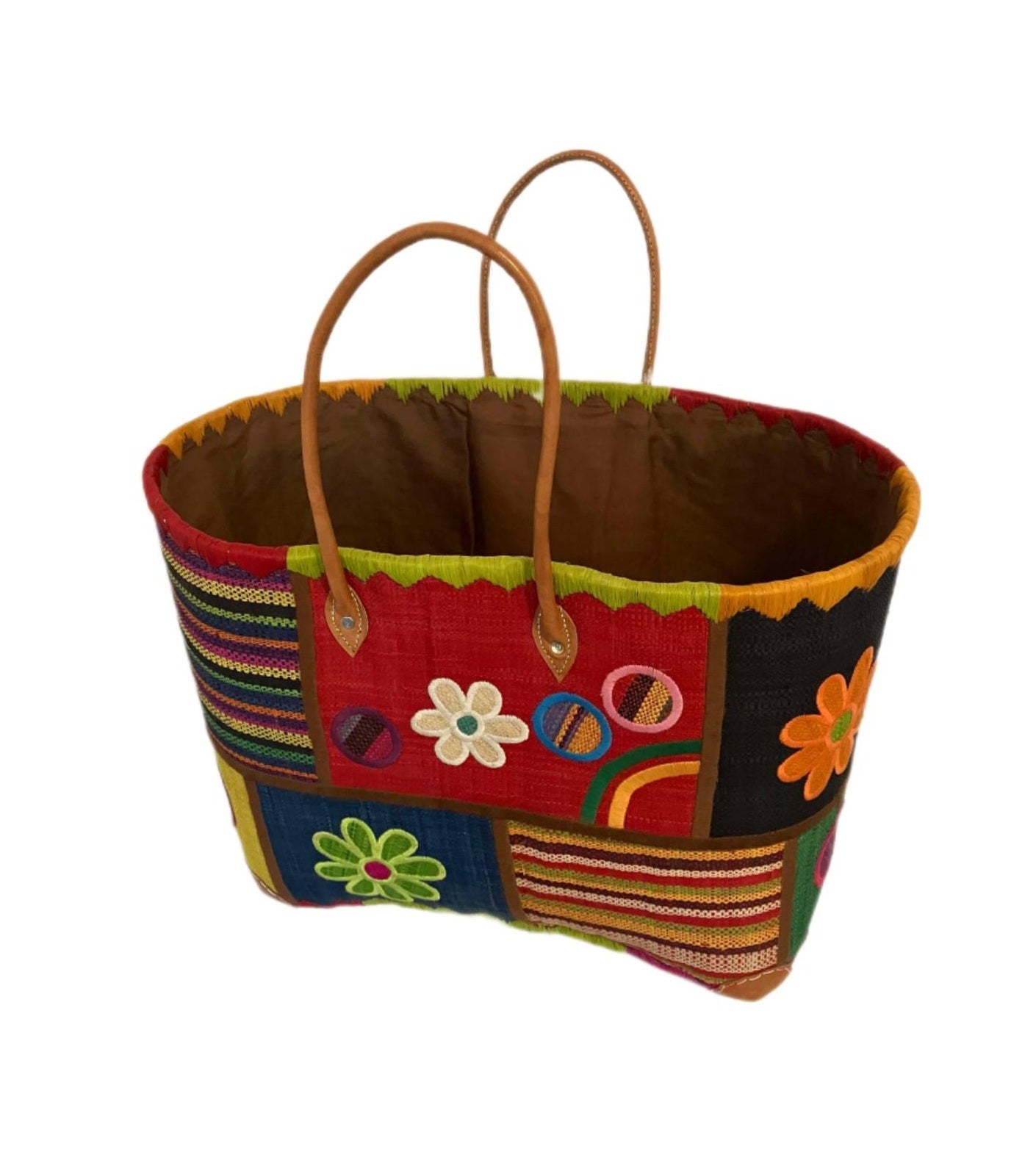 ARAVOLA broderade korgväskor