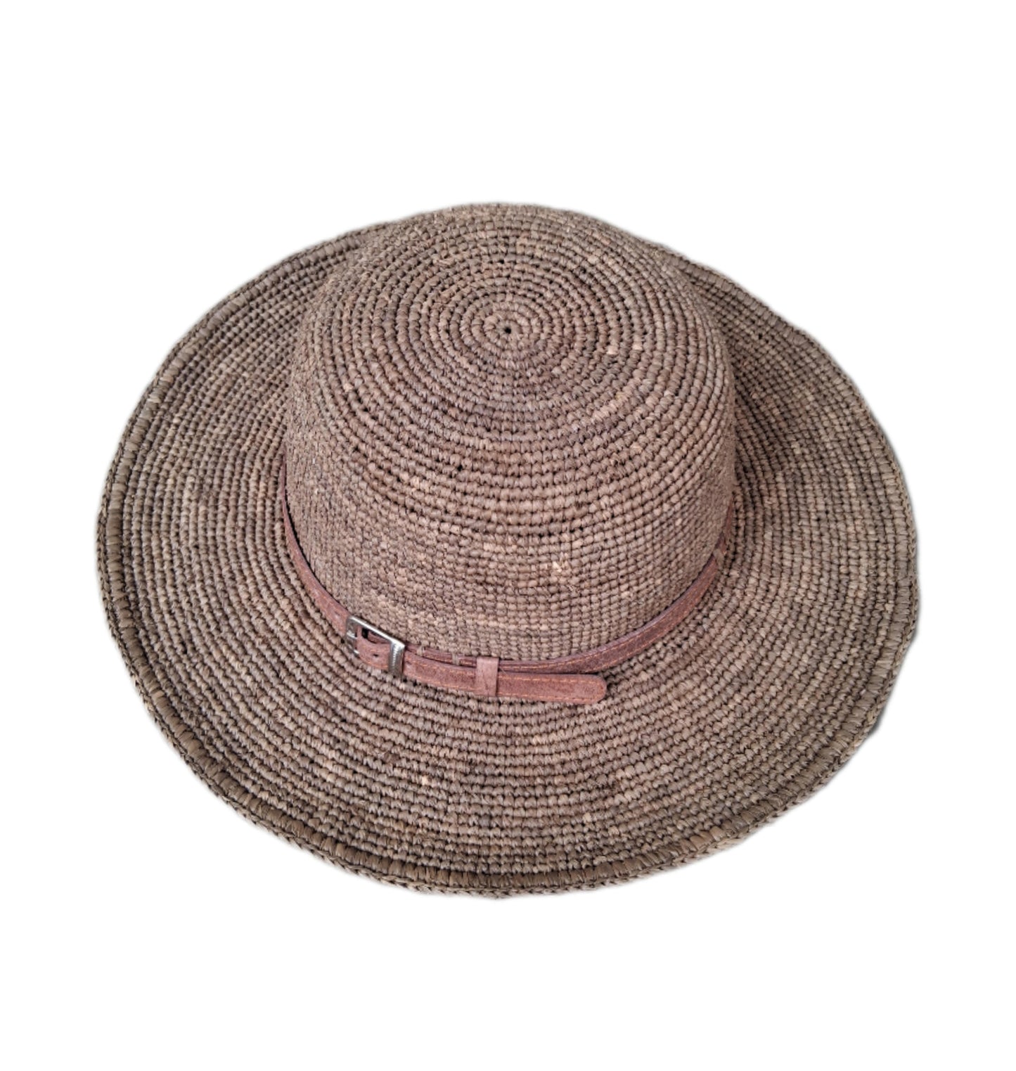 Laury virkad raffia Hatt brätt 7
