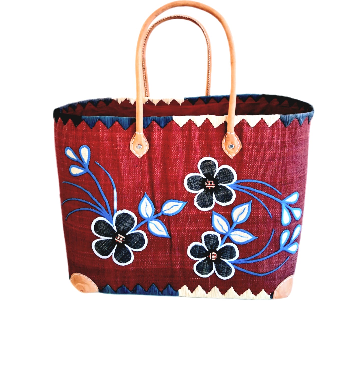 ARAVOLA broderade korgväskor