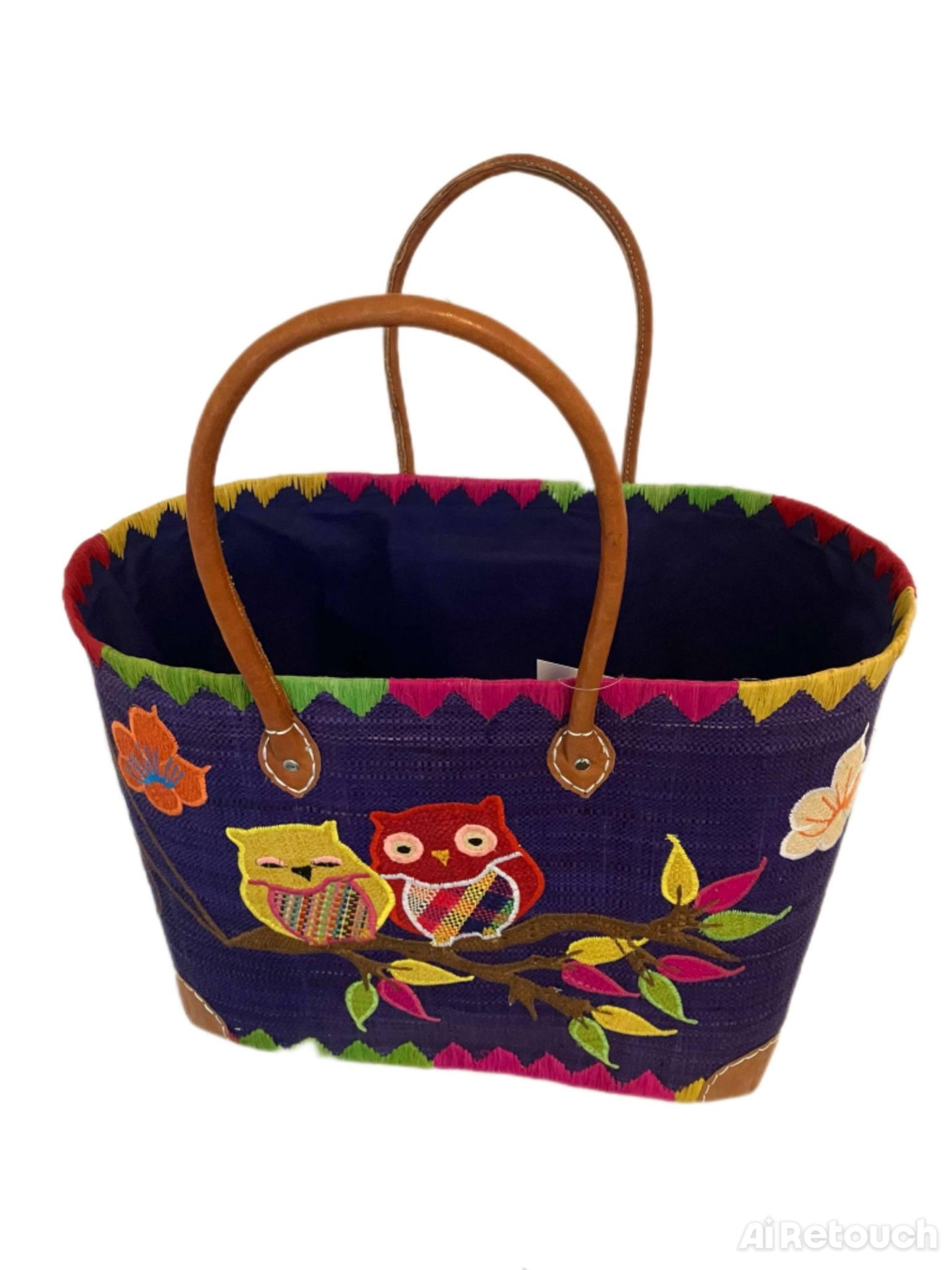 ARAVOLA broderade korgväskor