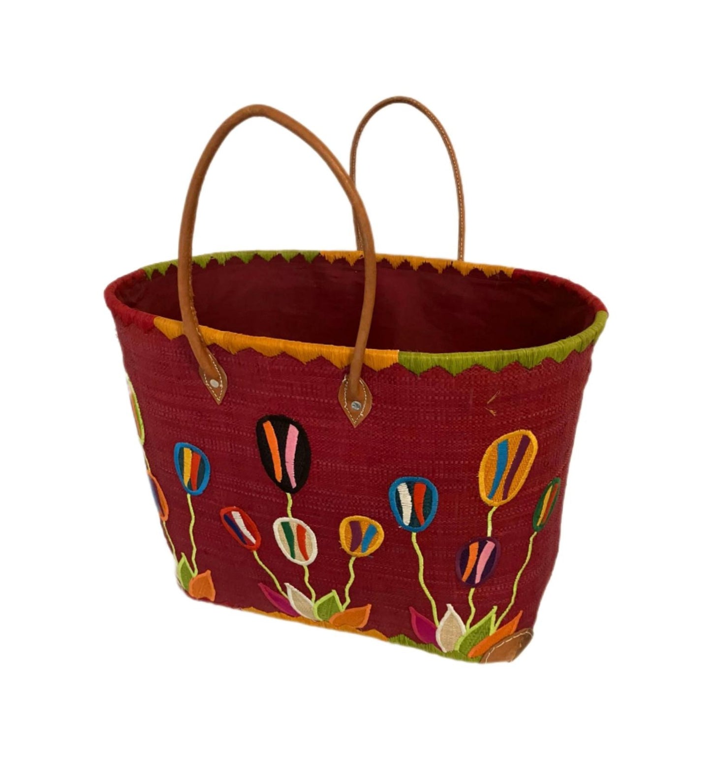 ARAVOLA broderade korgväskor