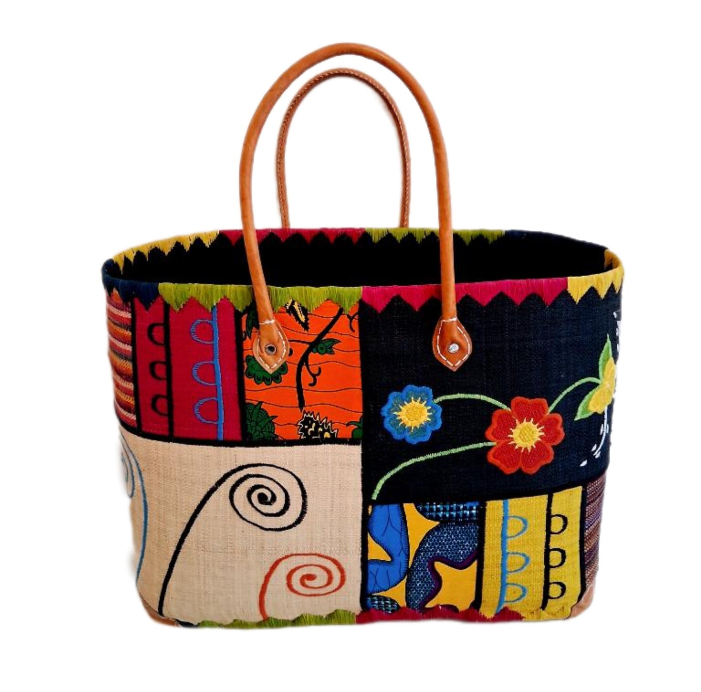 ARAVOLA broderade korgväskor