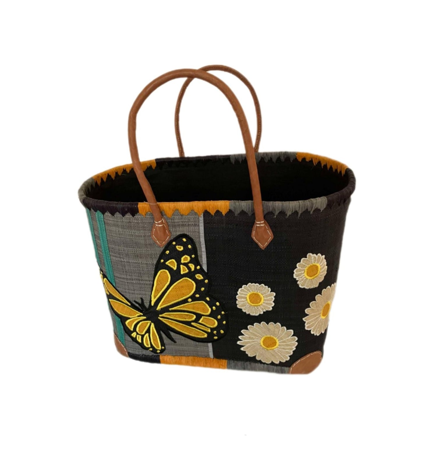 ARAVOLA broderade korgväskor