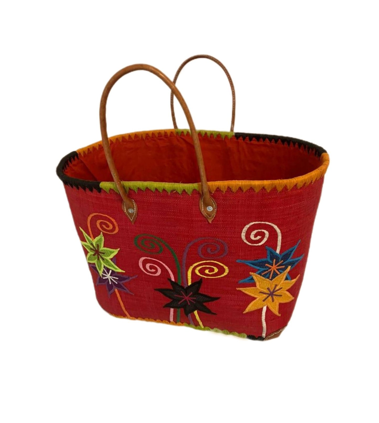 ARAVOLA broderade korgväskor