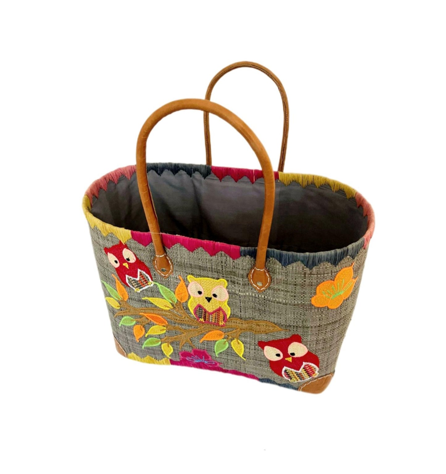 ARAVOLA broderade korgväskor